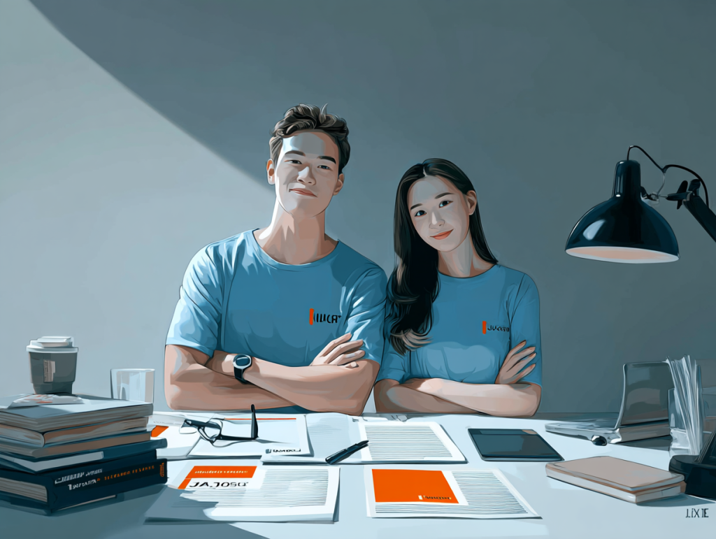 Startup founders preparing an important legal documents