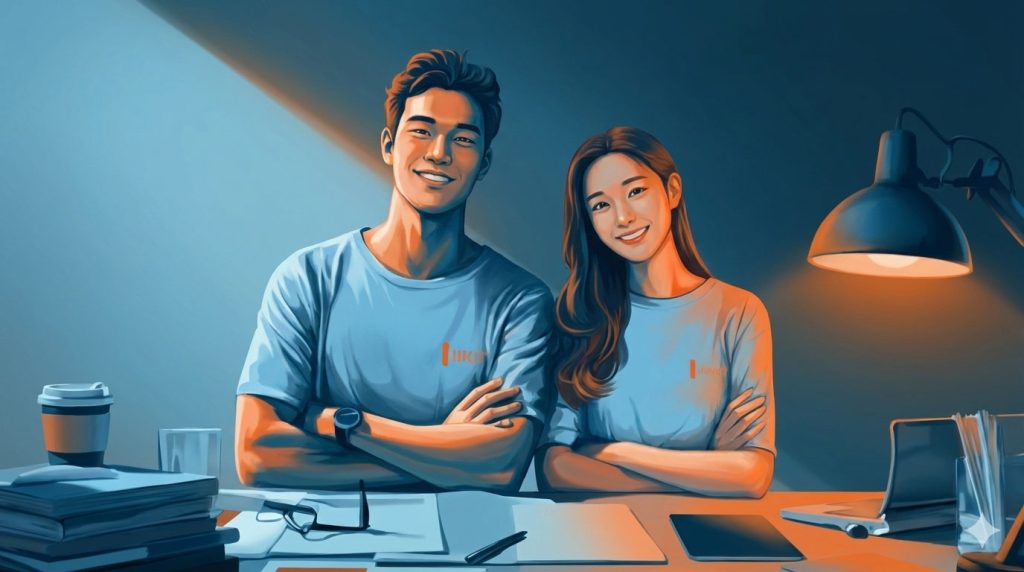 Startup founders preparing an important legal documents