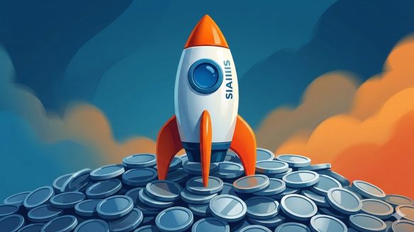 How to sell startup company - rocket on the pile of coins
